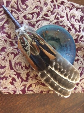 feather fan for ritual